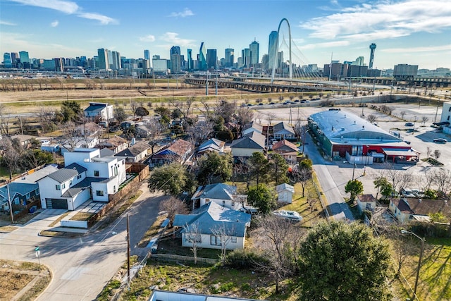 bird's eye view featuring a city view