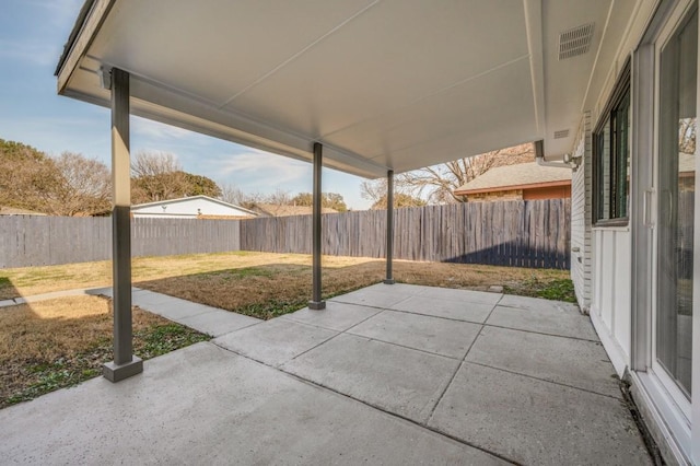 view of patio / terrace featuring a fenced backyard