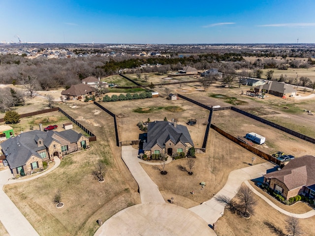 drone / aerial view with a residential view