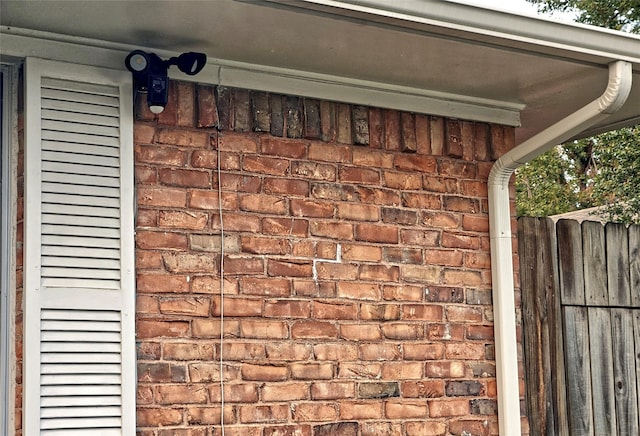 exterior details with brick siding