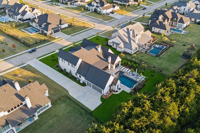 drone / aerial view featuring a residential view