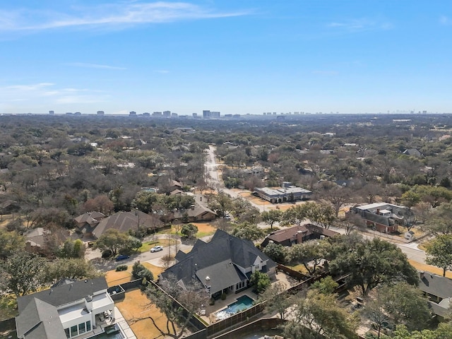 6611 Dartbrook Dr, Dallas, TX 75254 - aerial view of property and surrounding area with nearby suburban area