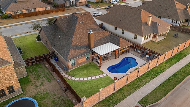 birds eye view of property featuring a residential view