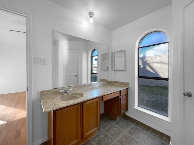 bathroom with vanity