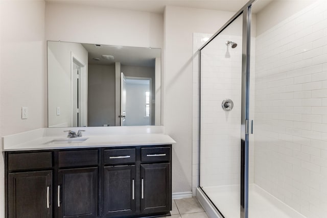 1023 Bedias Rd, Forney, TX 75126 - full bath featuring a stall shower, tile patterned flooring, and vanity