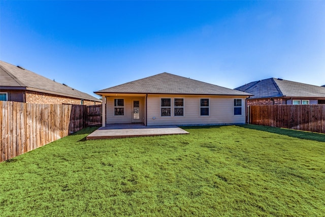 1023 Bedias Rd, Forney, TX 75126 - back of house with a patio area, a fenced backyard, and a lawn