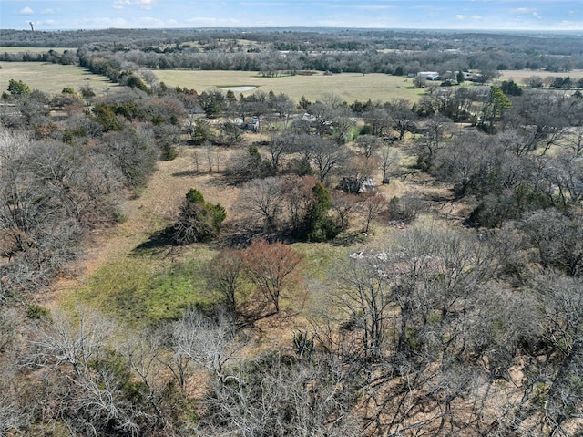 aerial view featuring a rural view