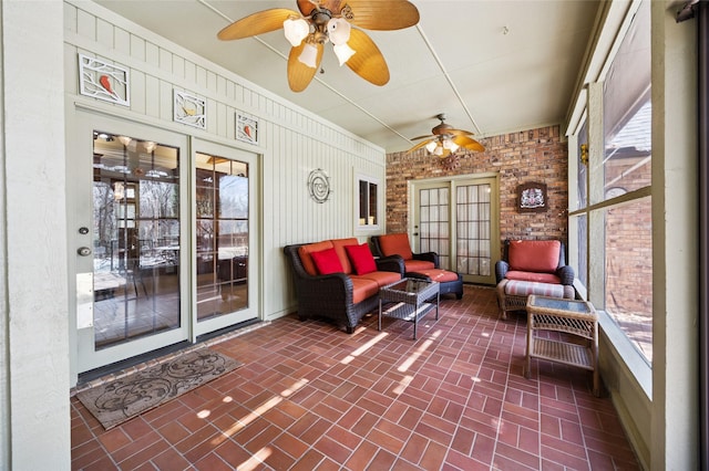 view of sunroom / solarium