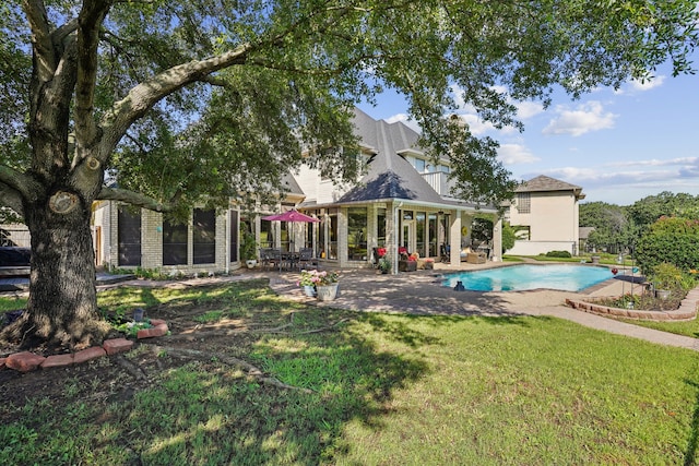 10 Fair Green Dr, Trophy Club, TX 76262 - swimming pool with a patio area and a yard