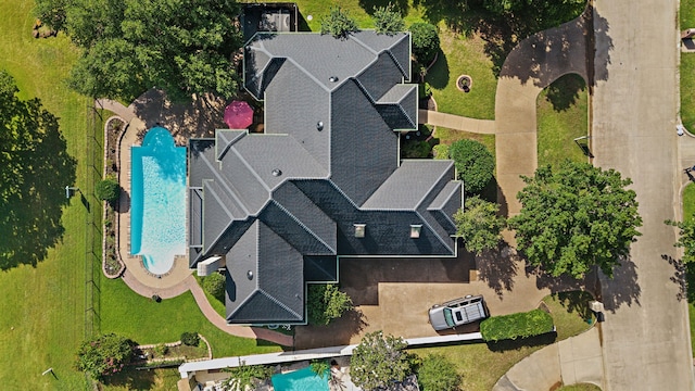 10 Fair Green Dr, Trophy Club, TX 76262 - aerial view of a pool area