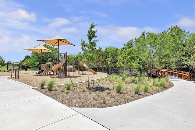 view of community jungle gym