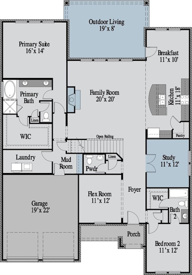 551 Baker Ct, Fate, TX 75189 - floor plan / room layout