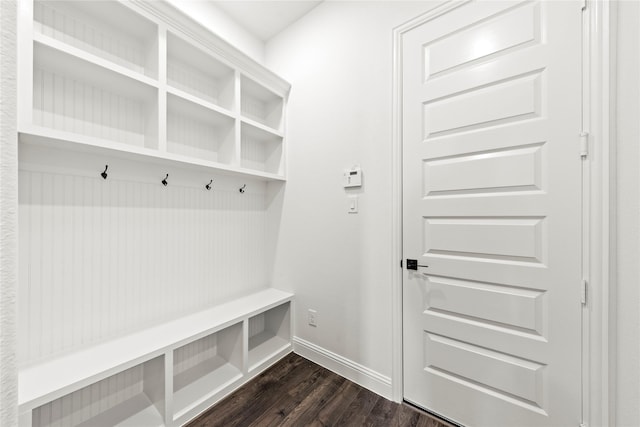 551 Baker Ct, Fate, TX 75189 - mudroom with dark wood-style floors and baseboards