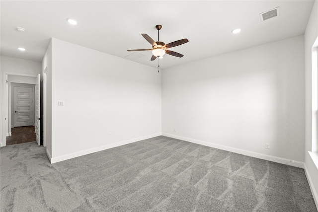 551 Baker Ct, Fate, TX 75189 - carpeted spare room with ceiling fan, recessed lighting, baseboards, and a smoke detector