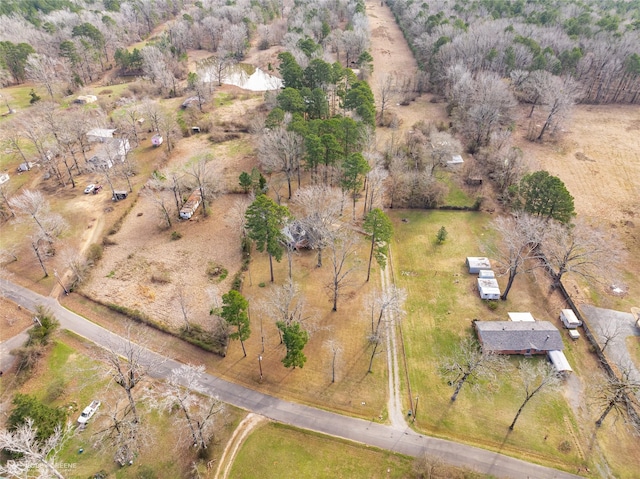 bird's eye view with a rural view