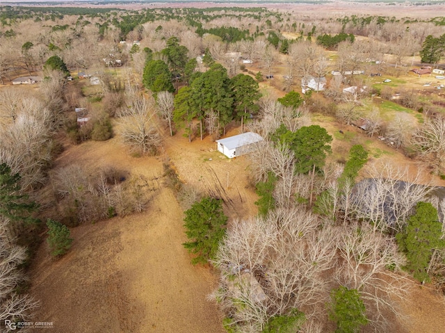 aerial view featuring a rural view