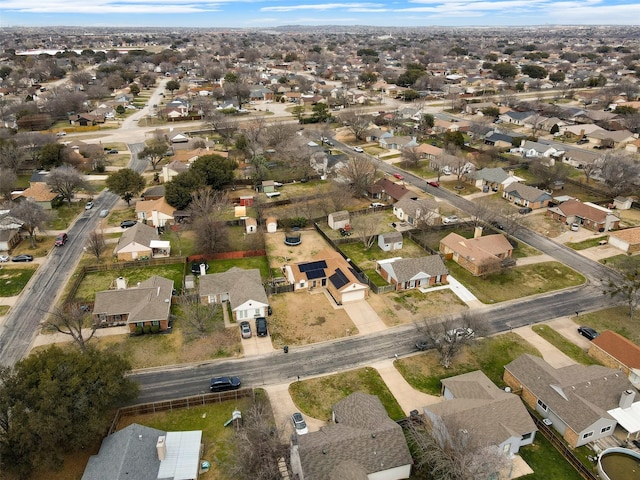 aerial view with a residential view