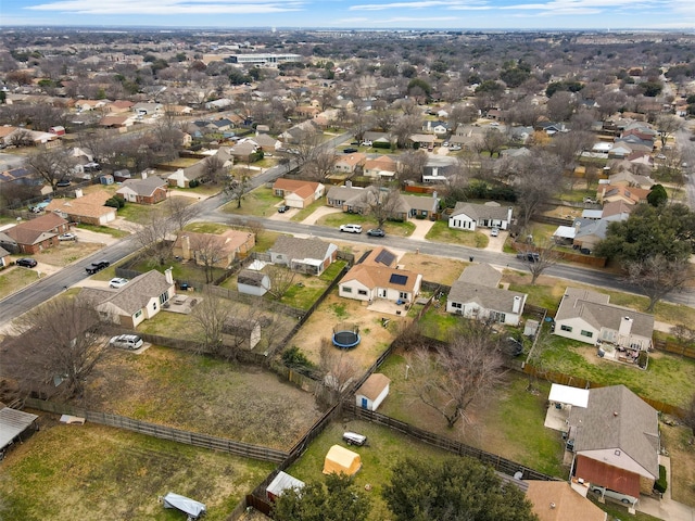 bird's eye view with a residential view