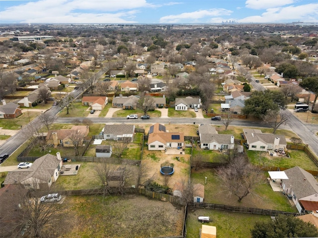 bird's eye view with a residential view