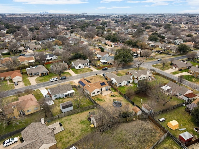 aerial view featuring a residential view