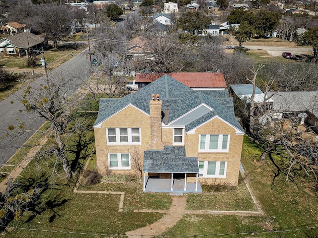 aerial view featuring a residential view