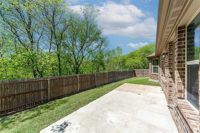 view of patio / terrace featuring a fenced backyard