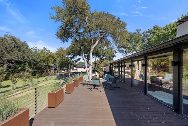 view of wooden deck