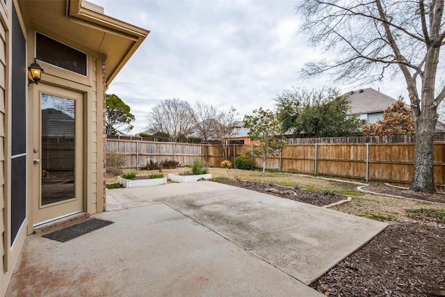 view of patio / terrace with a fenced backyard