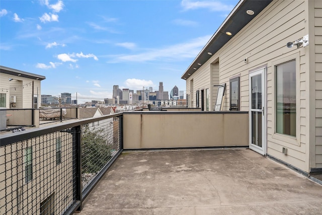 balcony with a city view