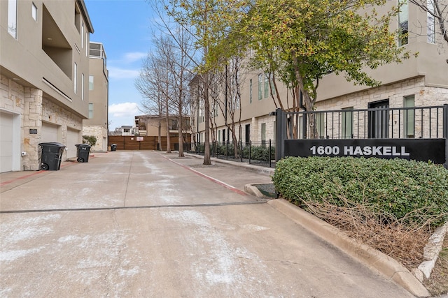 view of street featuring curbs