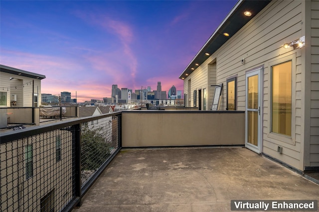 balcony featuring a city view