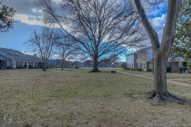 view of yard featuring a residential view