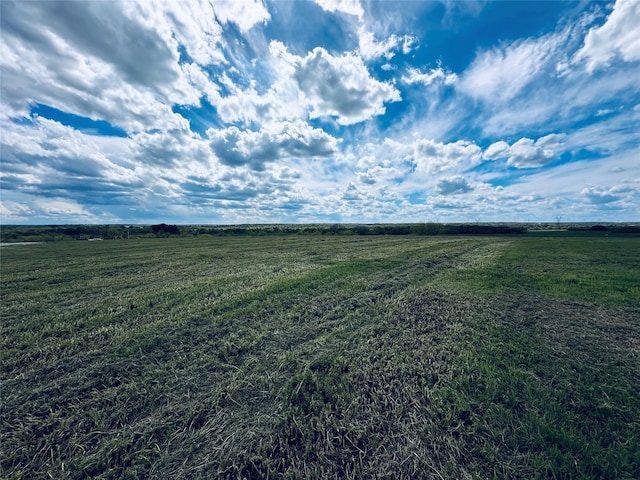 view of yard with a rural view