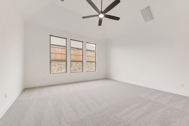 3206 Bexar St, Rockwall, TX 75032 - carpeted empty room with ceiling fan and high vaulted ceiling