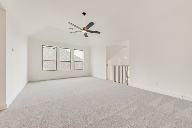 3206 Bexar St, Rockwall, TX 75032 - carpeted empty room featuring ceiling fan and high vaulted ceiling