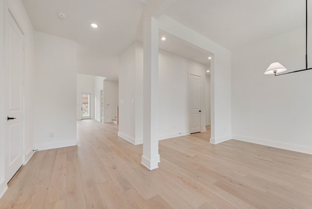 3206 Bexar St, Rockwall, TX 75032 - empty room with light wood-style floors, recessed lighting, and a smoke detector