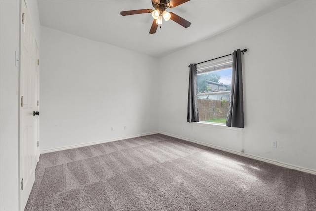 1520 Bagby Ave, Waco, TX 76706 - carpeted spare room featuring a ceiling fan and baseboards