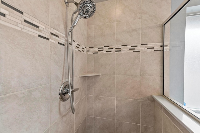 details with tiled shower