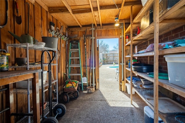 view of storage room