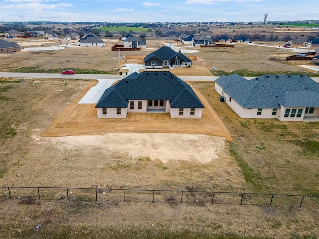 drone / aerial view with a residential view