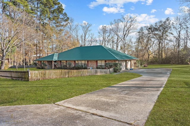5651 Bretwood Dr, Keithville, LA 71047 - view of property's community featuring fence private yard, a yard, and concrete driveway