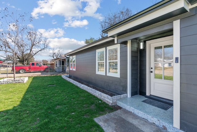 exterior space with fence