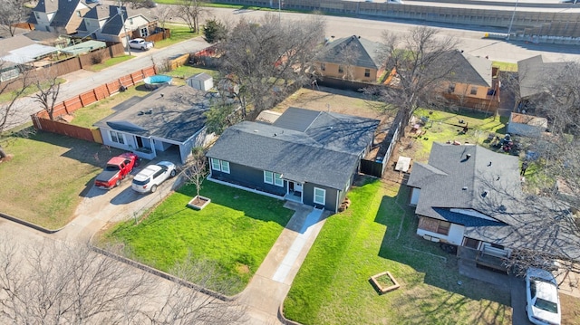 aerial view featuring a residential view