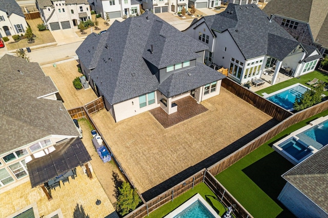 birds eye view of property featuring a residential view