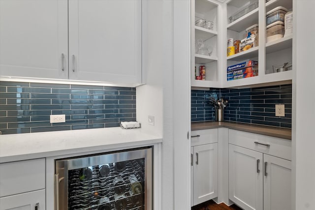 pantry featuring wine cooler