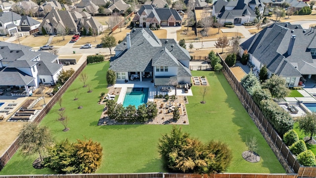 aerial view featuring a residential view