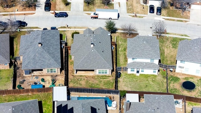 drone / aerial view with a residential view