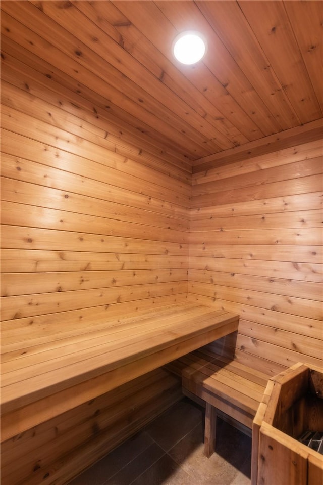 view of sauna