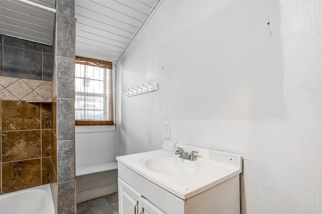 full bathroom featuring vanity