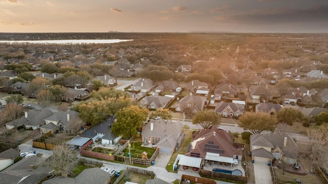 drone / aerial view with a residential view